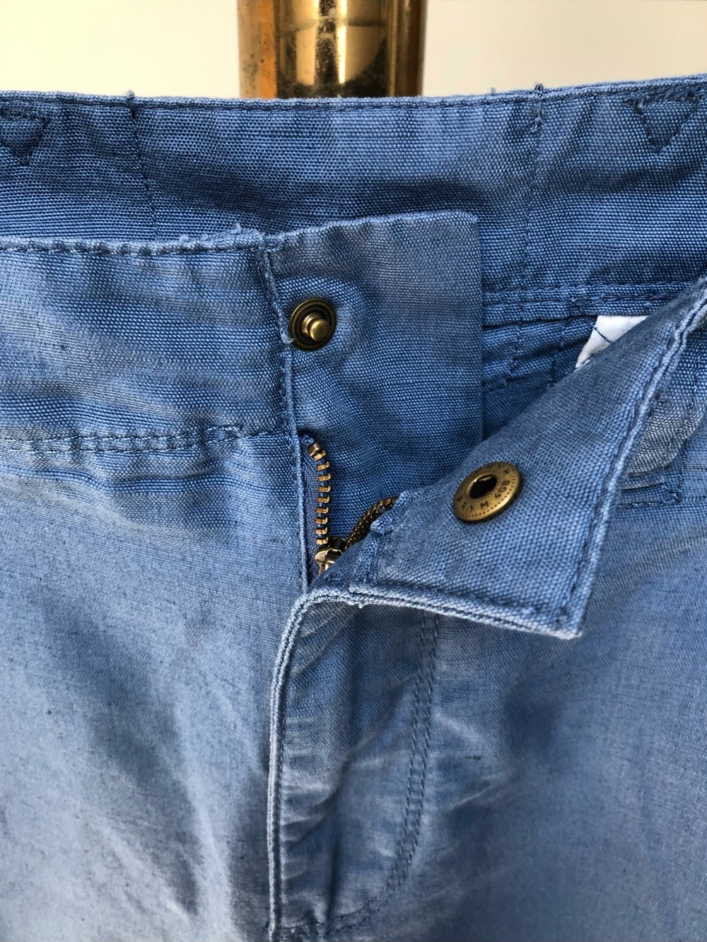 L.L.Bean Luxe Lightweight Linen Blend Blue Ankle Cargo Pants Size 18 - Picture 8 of 11
